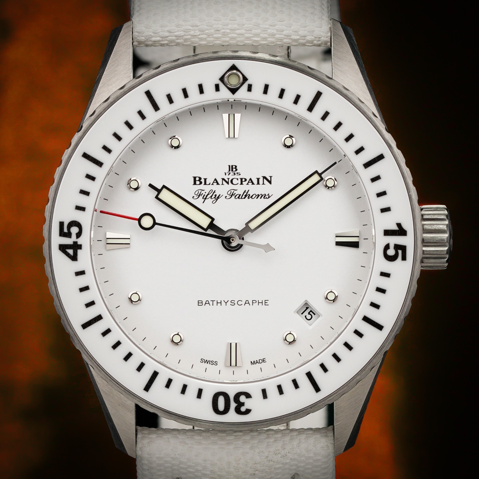2022 Blancpain Fifty Fathoms Bathyscaphe 38mm White Dial 5100-1127-W52A Full Set