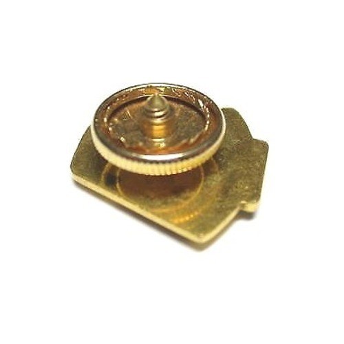 Vintage Skillful Driver 5 Years Gold Toned Screw On Shirt Stud Pin Jewelry