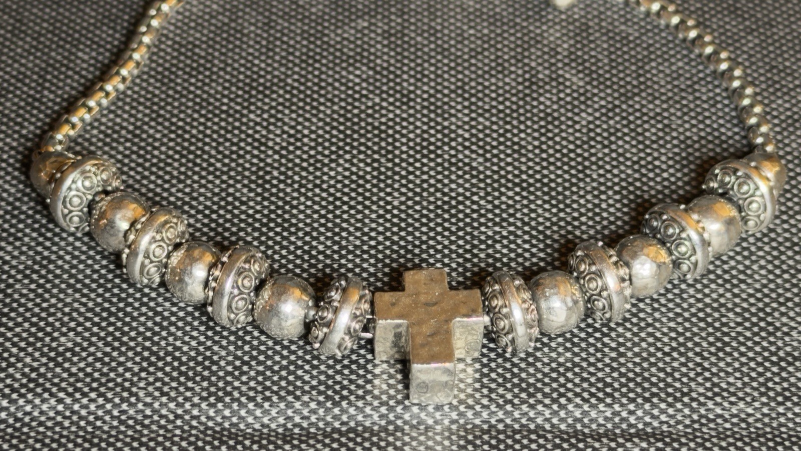 JAI By John Hardy Sterling Silver Bead & Cross Bracelet- Weight
