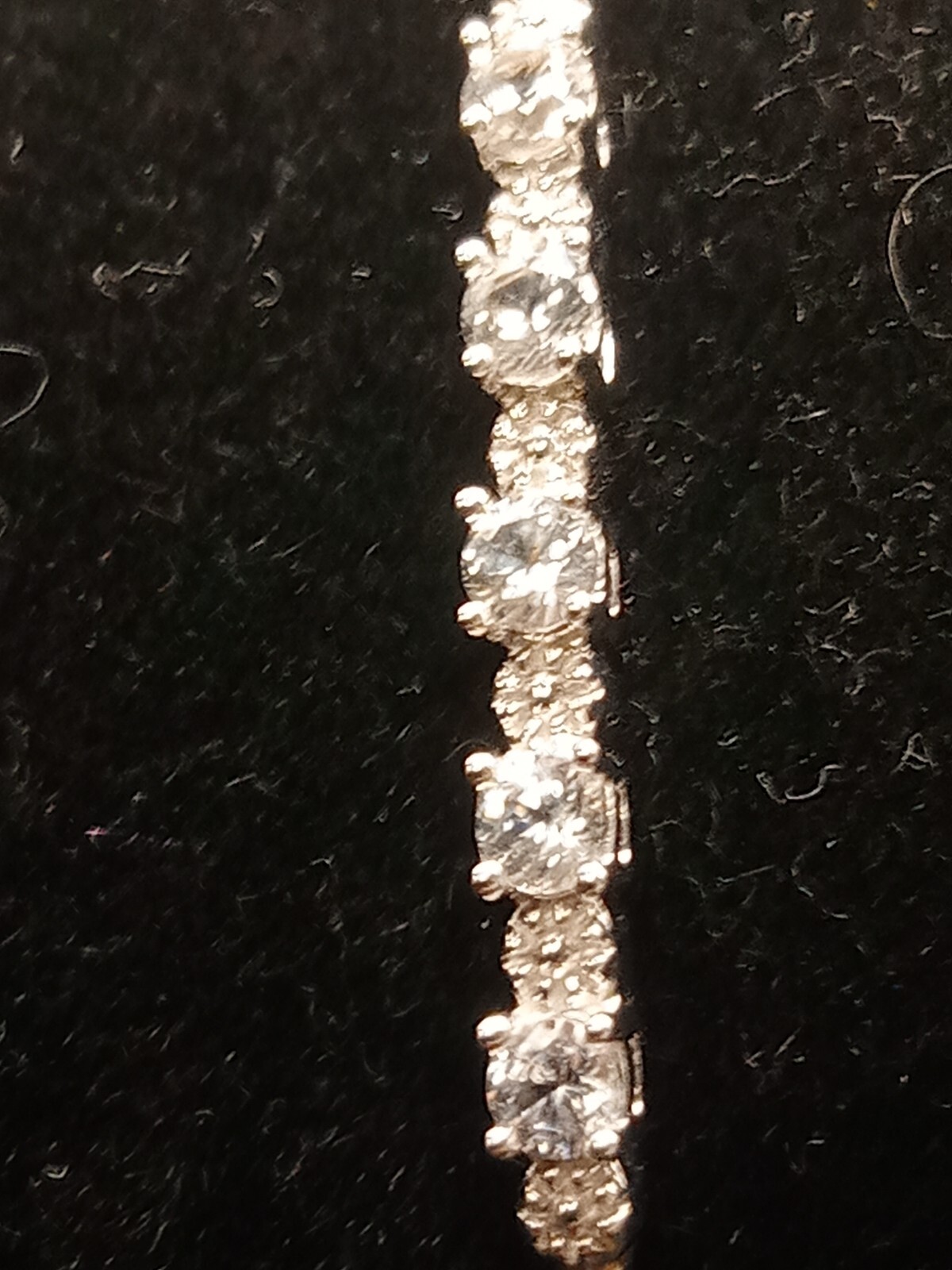 Sterling Silver – Cz Diamond Cut 9″ Adjustable Chain Bracelet – (SJ147)