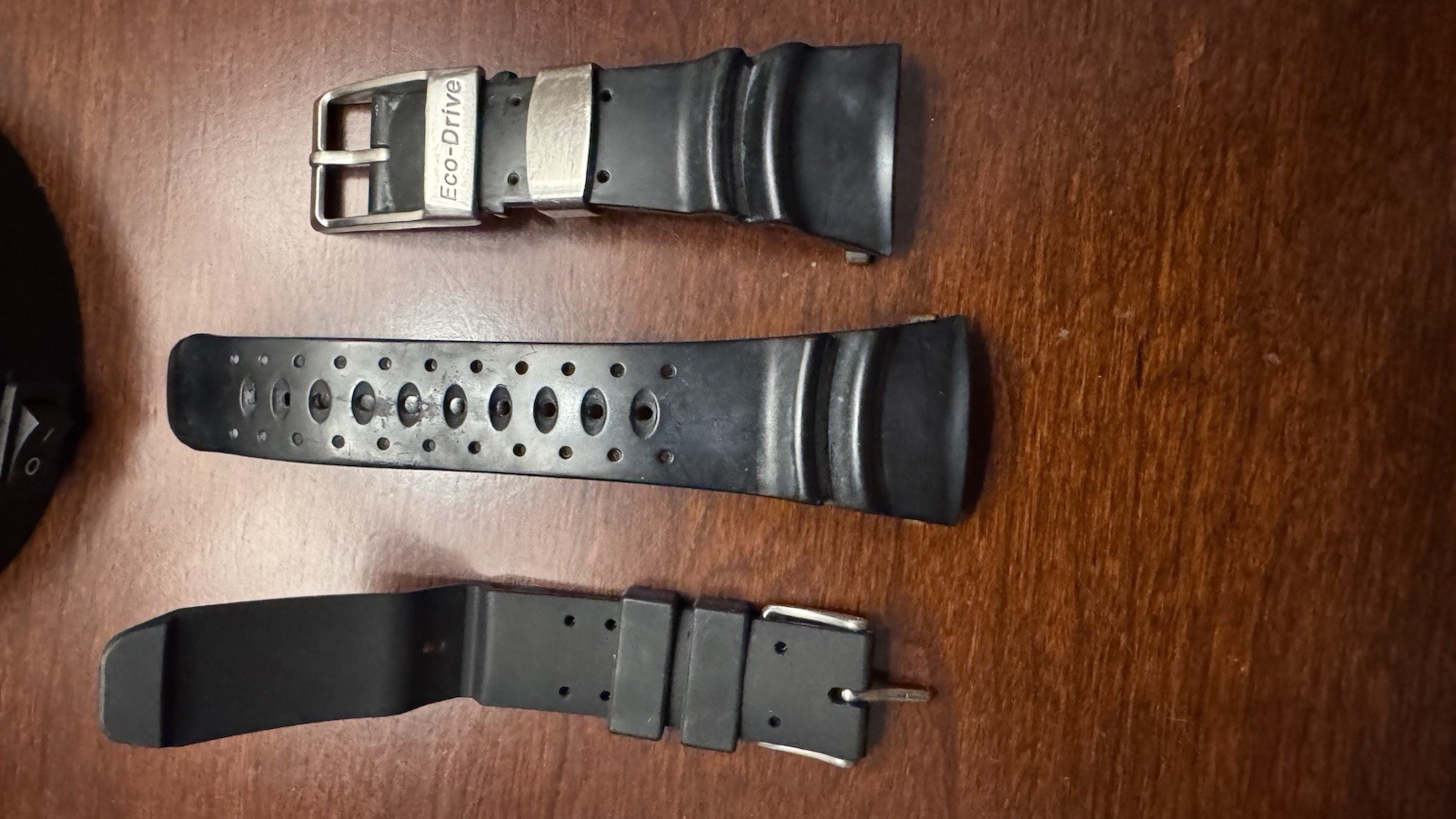 Citizen BJ-8050 Promaster Dive Eco-Drive Black Rubber Two-Piece Watch Band Strap