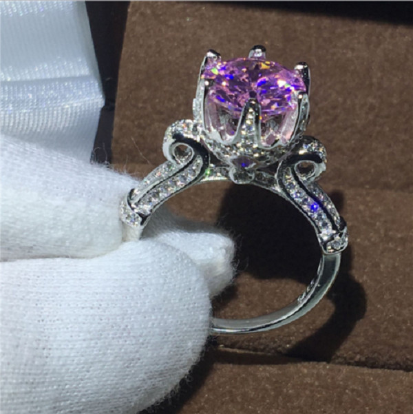 2.30Ct Round Lab-Created Diamond Flower Engagement Ring 14K White Gold Finish