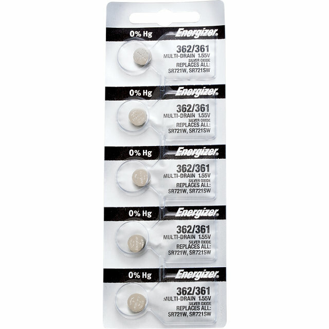 5 x Energizer 362 Watch Batteries, SR721SW or 361 Battery | Shipped from Canada