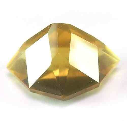 SPIRITUAL UNHEAT CARROT ORANGE COLOR FANCY TRILLION CUT MALI PREHNITE GEM 4.0CT