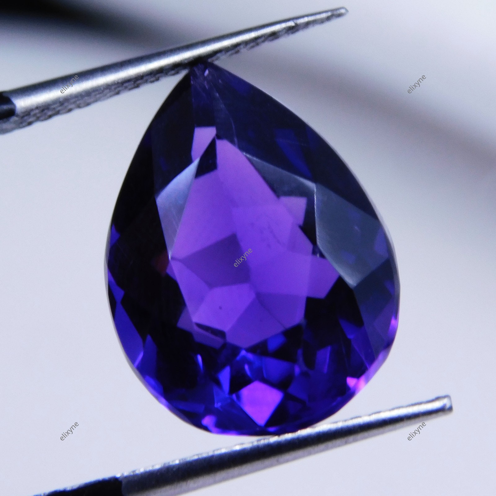 6.45 Cts Pear Natural Violet Blue Amethyst Untreated Stunning Gemstone