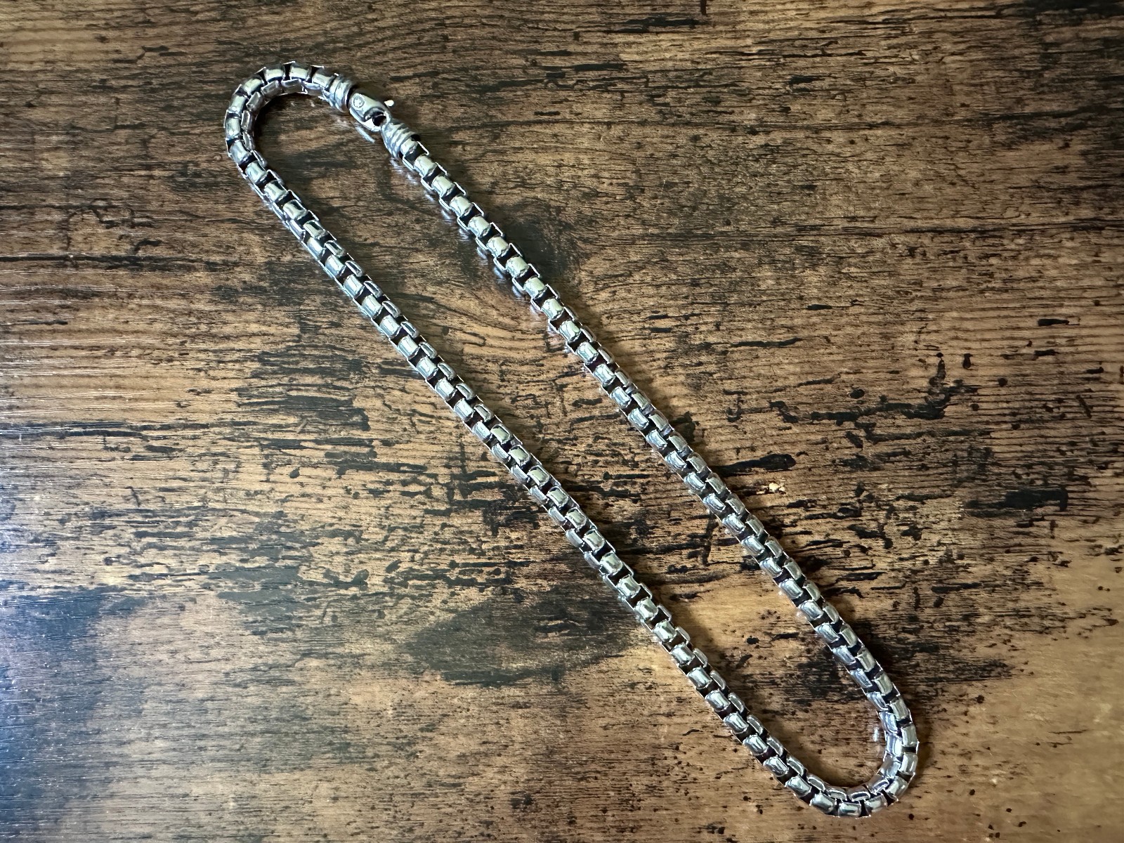 David Yurman Box Chain Necklace in Sterling Silver – 7.3mm – 20″ – FREE SHIP