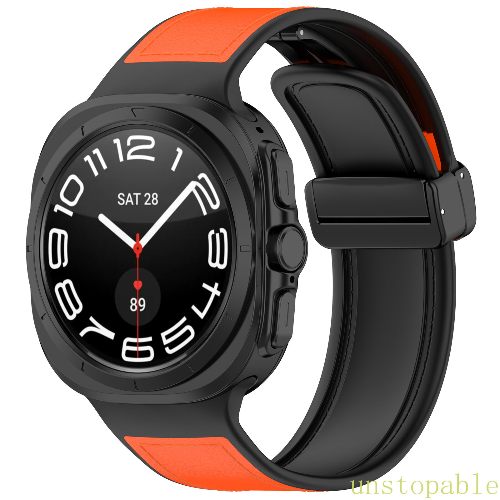 Soft Leather Silicone Strap Band Wristband For Samsung Galaxy Watch 7 Ultra 47mm