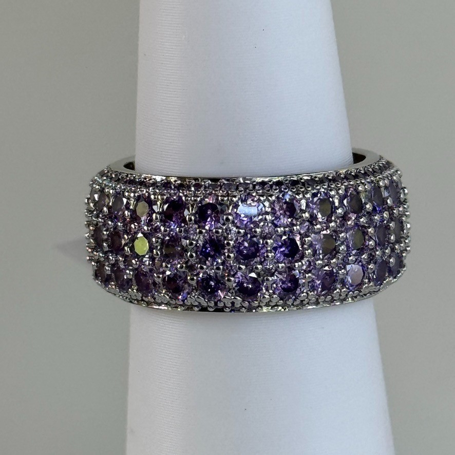 Bomb Party OG Collection “ Eternal Sunshine “ Size 8 Purple Topaz on Rhodium