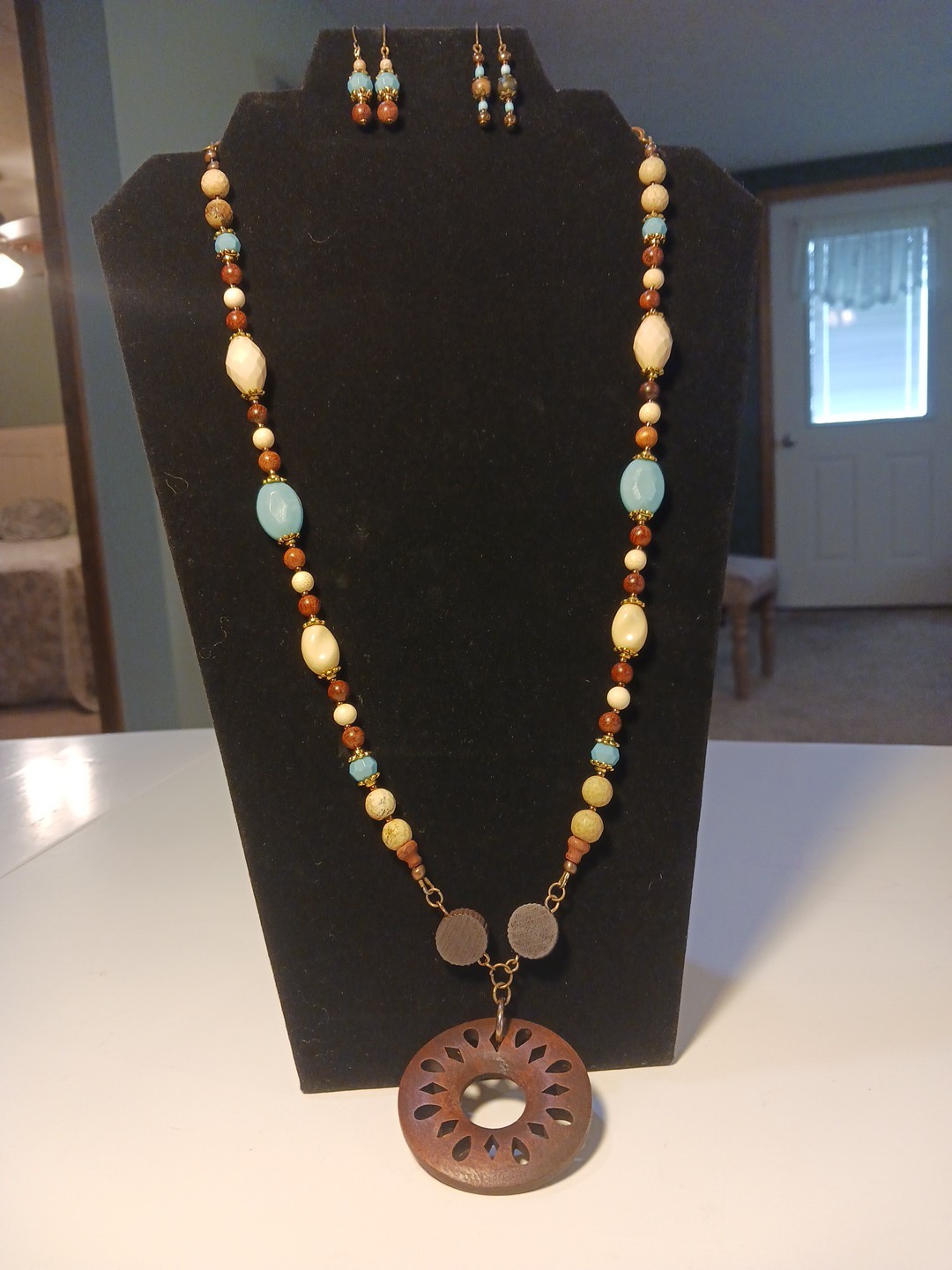 hand crafted Jewelry Necklace, and earrings