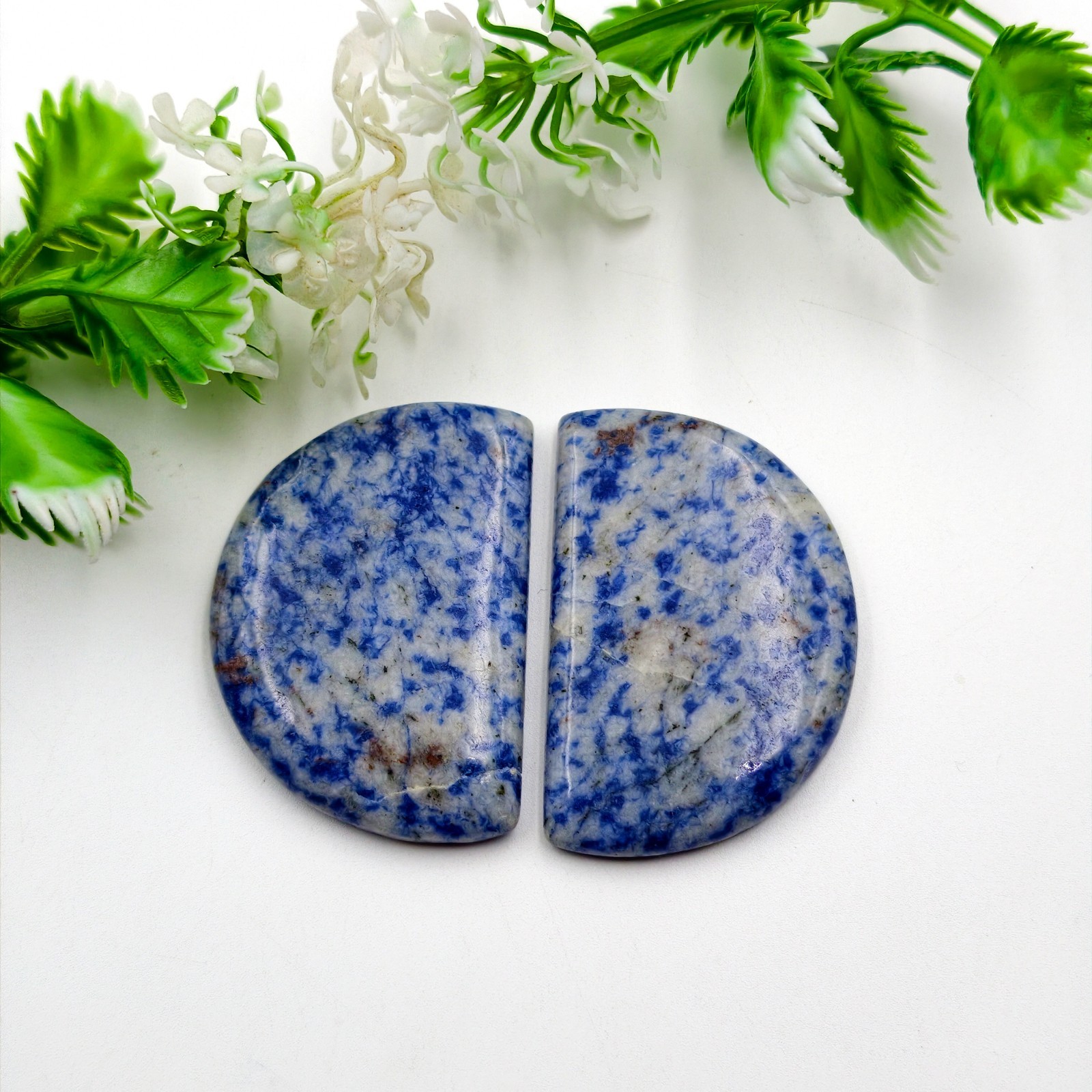 Sodalite Cabochon Pairs, Loose Gemstone Macheted Pair For Jewelry