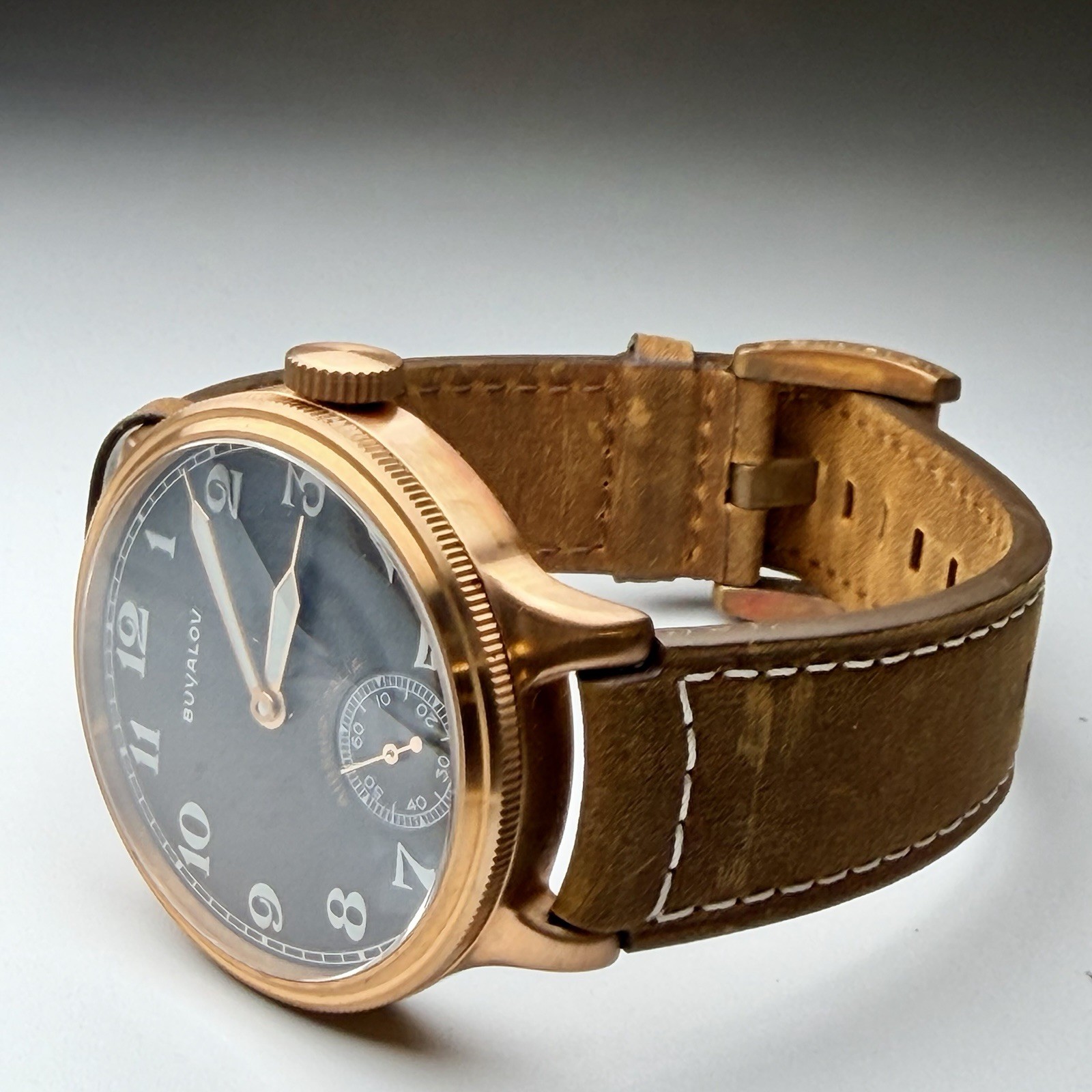 Buyalov Airship Italia Limited Ed. Bronze Type B Sapphire Mens 43mm Manual Watch