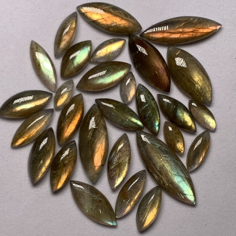 AAAA Quality Labradorite Marquise Shape Multi Flashy Fair Cabochon 4X10-10X30 MM