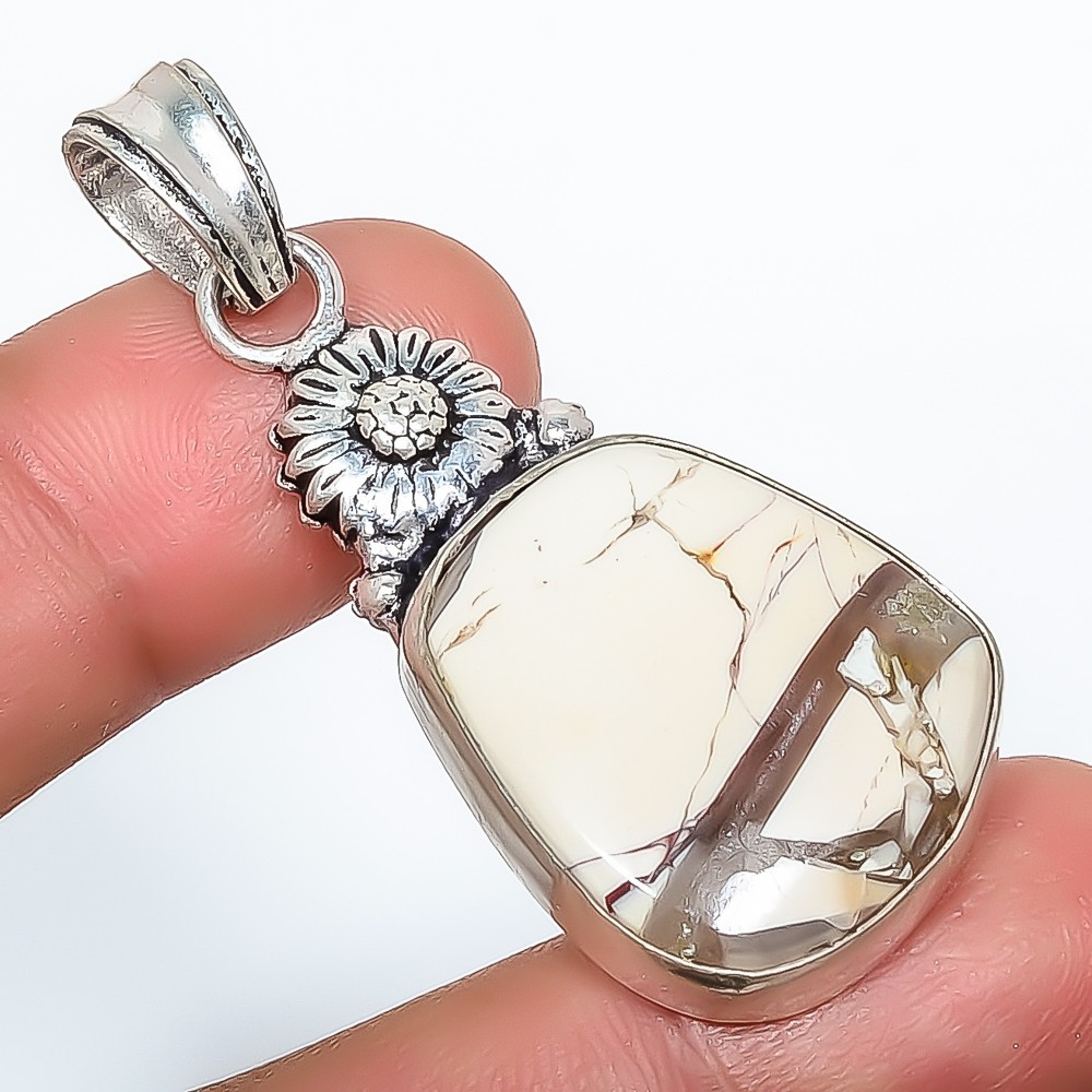 Gift For Her 925 Sterling Silver Mookaite Gemstone Jewelry Pendant