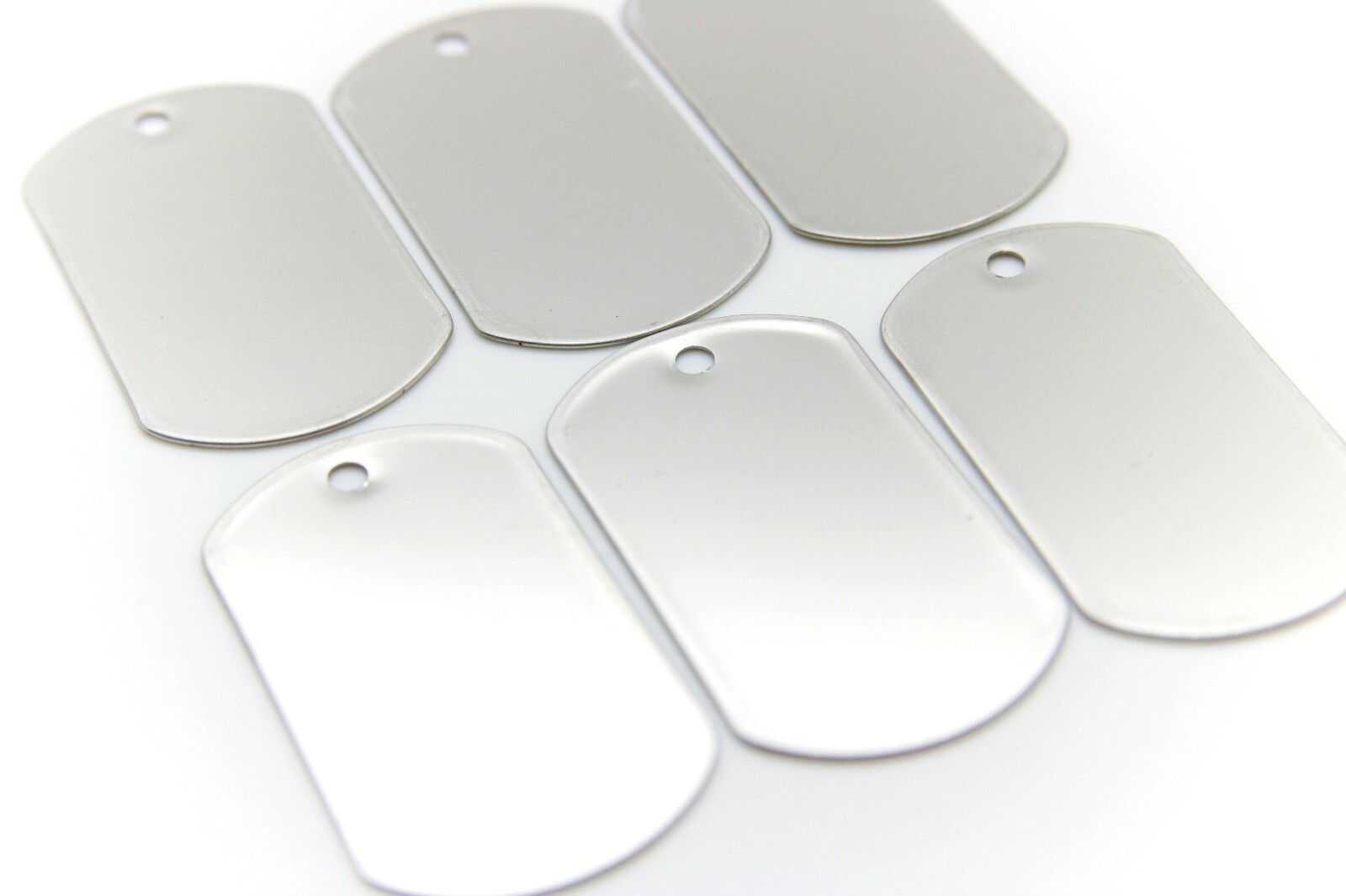 PACK 500 PCS BLANK STAINLESS STEEL DOG TAG MILITARY SPEC BALL CHAIN NECKLACE