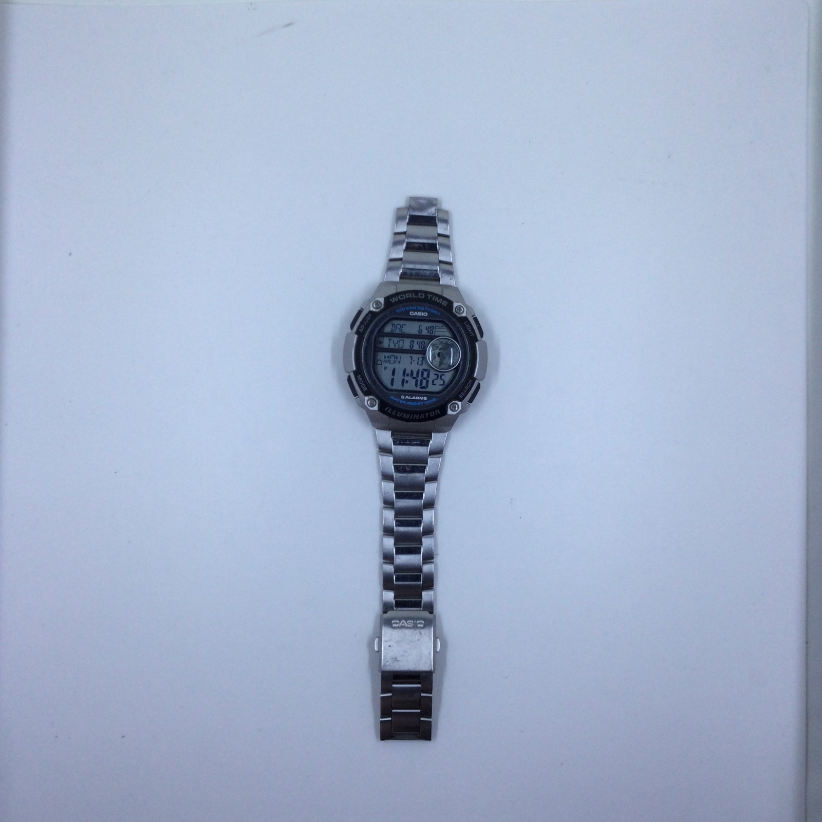 Casio Digital Men’s Watch 3447 AE-3000W- World Time Illuminator 5 Alarms