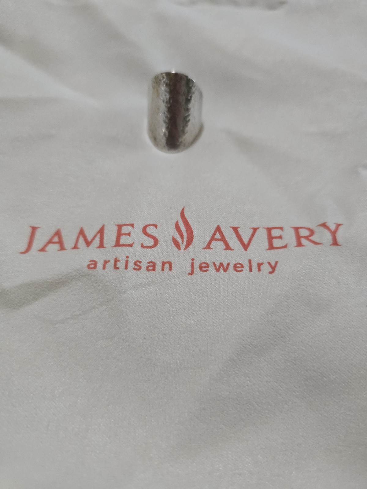 Retired James Avery 925 Sterling Silver Hammered Band Ring Size 6 Stamped