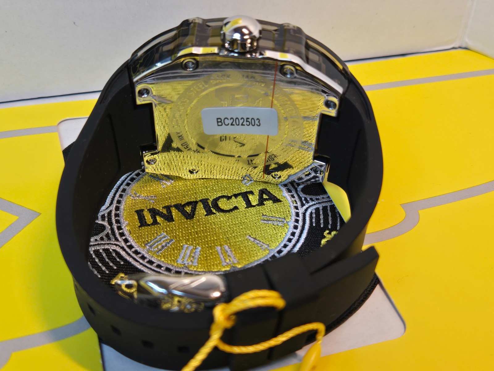 Invicta Racing Cyclone Podium Men’s Watch – 48.5mm, Black case /Black Dial New