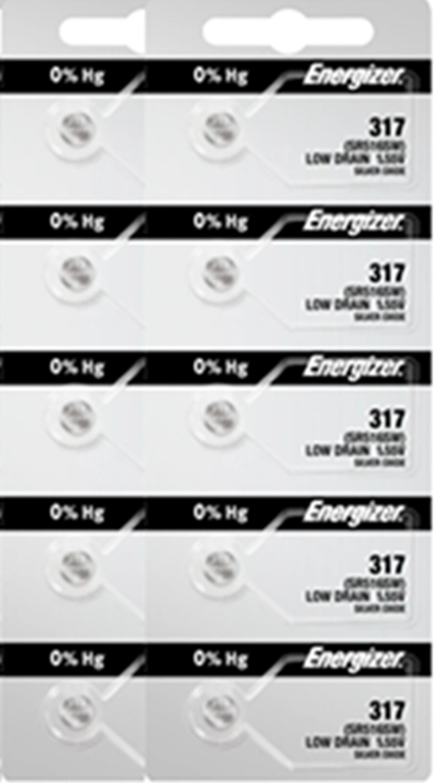 Ten (10) Energizer 317 SR516SW Silver Oxide Watch Batteries w/Tracking**