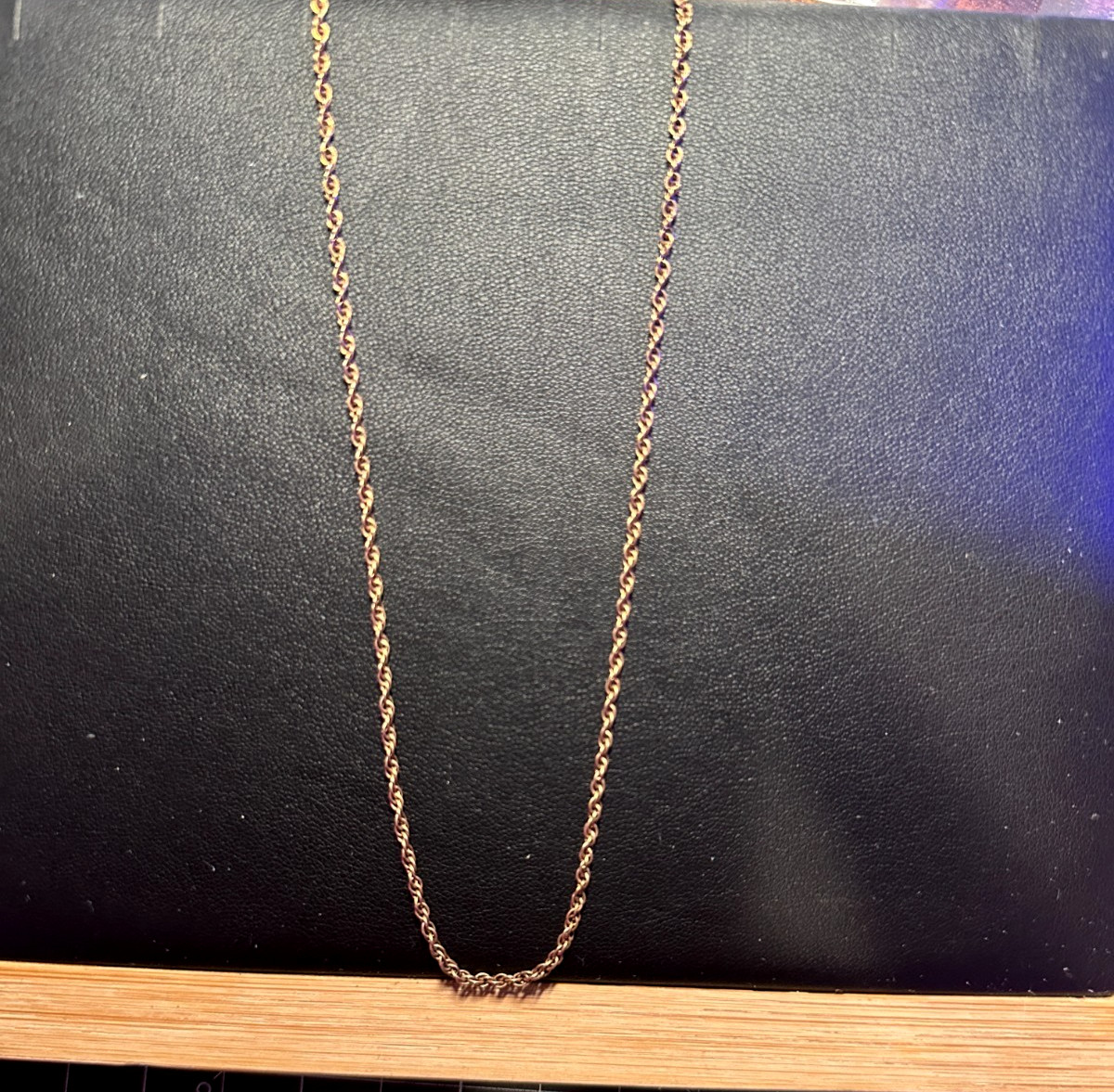 Vintage 1/20 12K Gold Filled Rope Chain Necklace – 16″