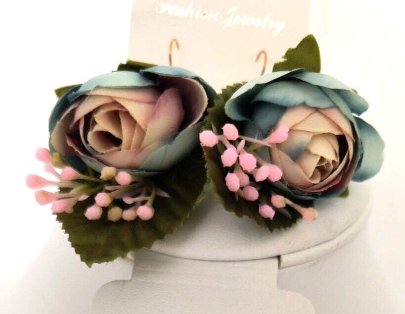 New Fashion Earrings for Pierced Ears Hook Style Polyester Multicolor Flowers