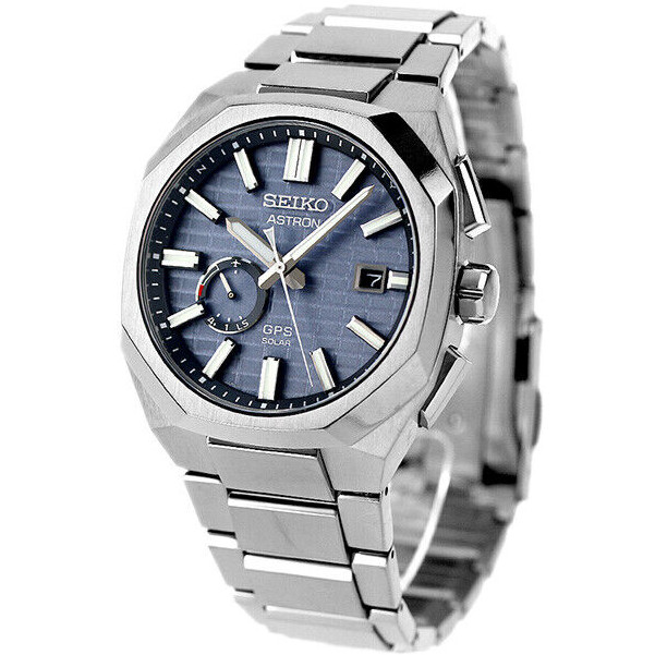 SEIKO ASTRON SBXD013 NEXTER Titanium GPS Radio Solar Watch Blue Gray Dial 41.2mm