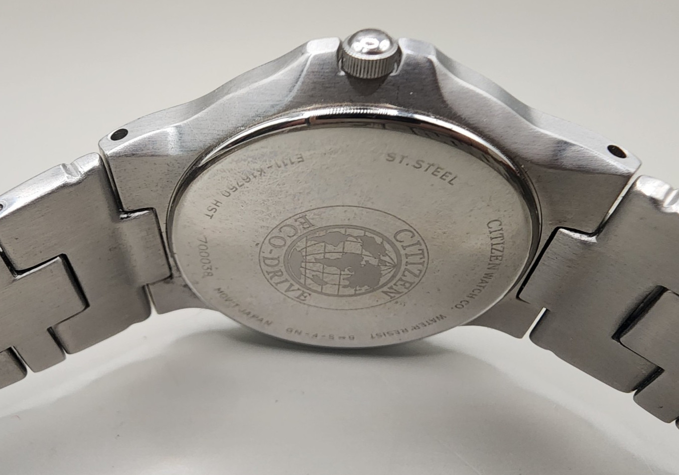 Citizen Eco-Drive Men’s Watch E111-K16750 Grey Dial Stainless Steel 38mm