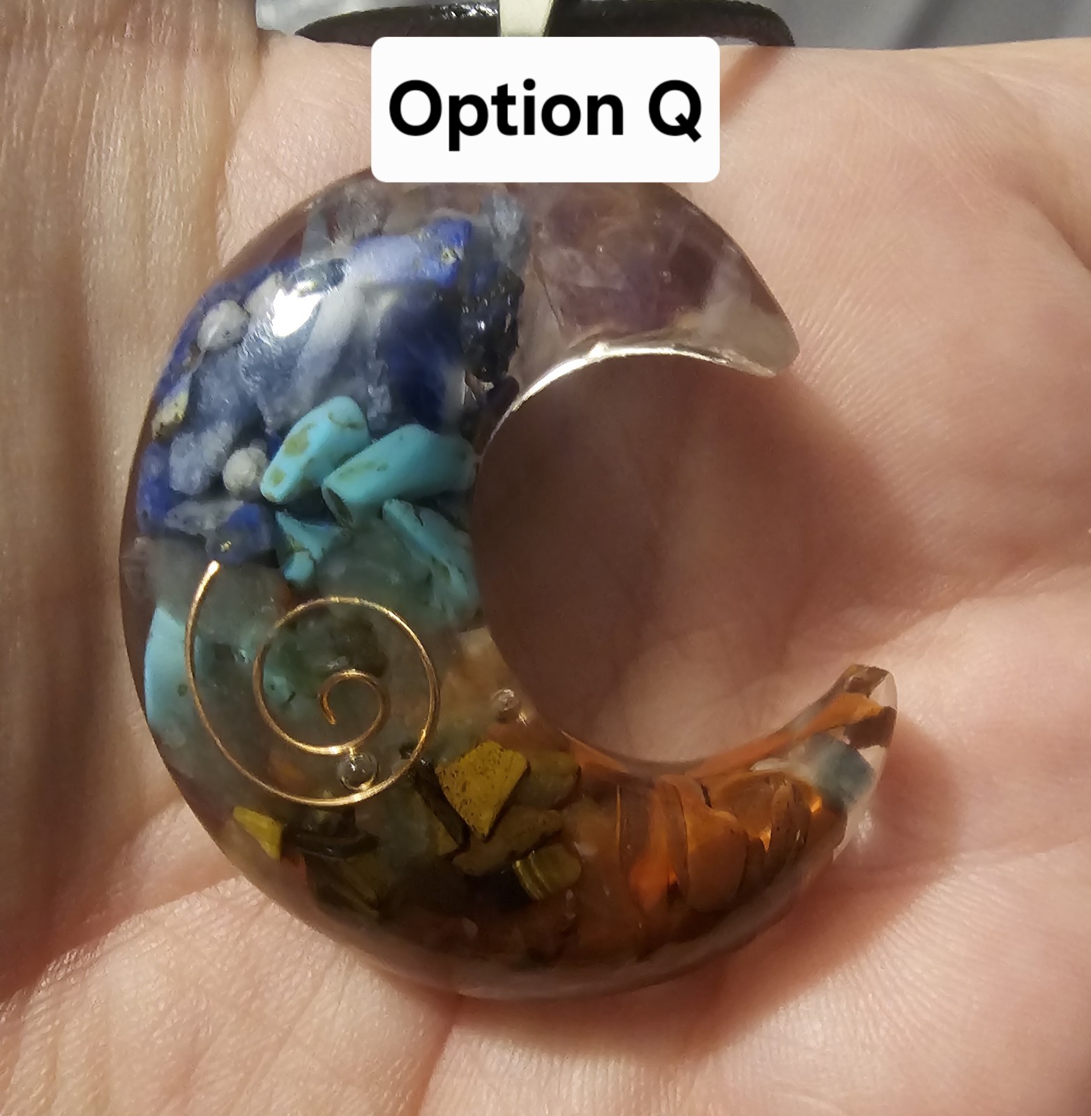 Orgonite 7 Chakra Healing Necklace EMF Protection, Meditation, Reiki