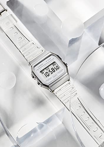CASIO F-91WS-7JH Digital Watch Clear White Retro Alarm Quartz Japan New