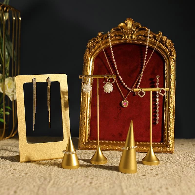 Retro Jewelry Display Stand Picture Frame Earring Necklace Holder Showcase Rack