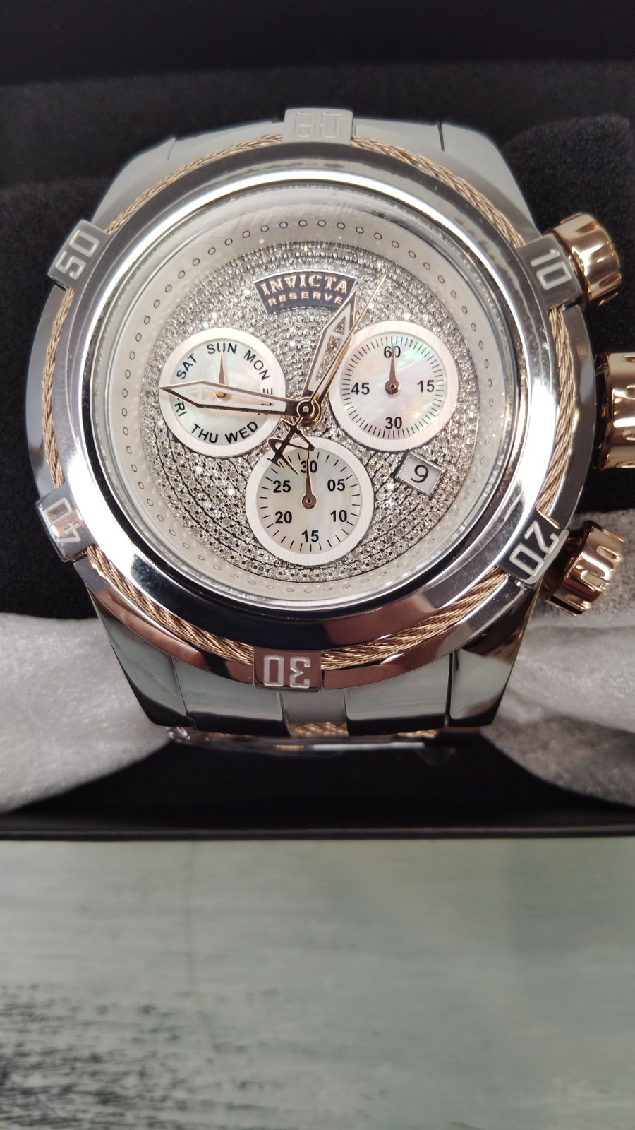 Invicta Reserve Bolt Zeus 1.O Carat Diamonds Swiss Rhonda Z60 Mens Watch 53mm