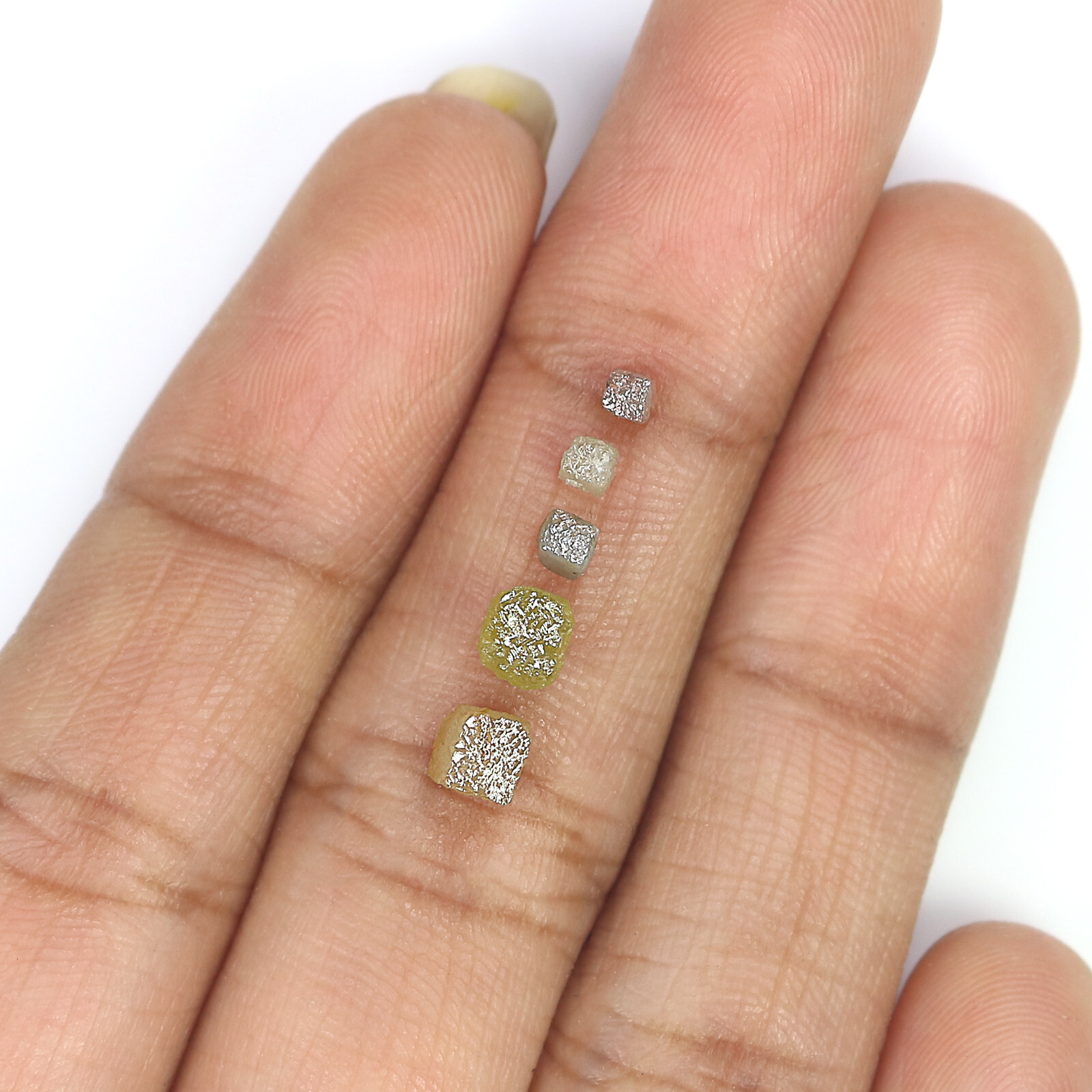 Natural Rough Cube Diamond 2.00to4.00 MM 1 Ct Scoop Mix Color Rough Diamond Q75