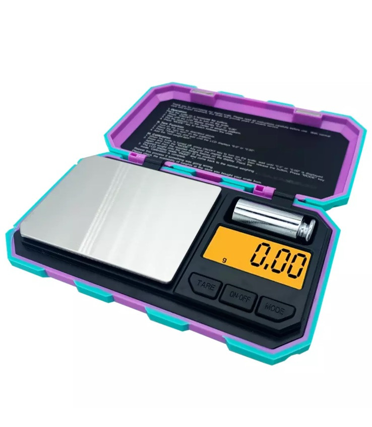 Pink Turquoise Digital Pocket Scale 200g x 0.01g Jewelry Gold Gram Herb Karat