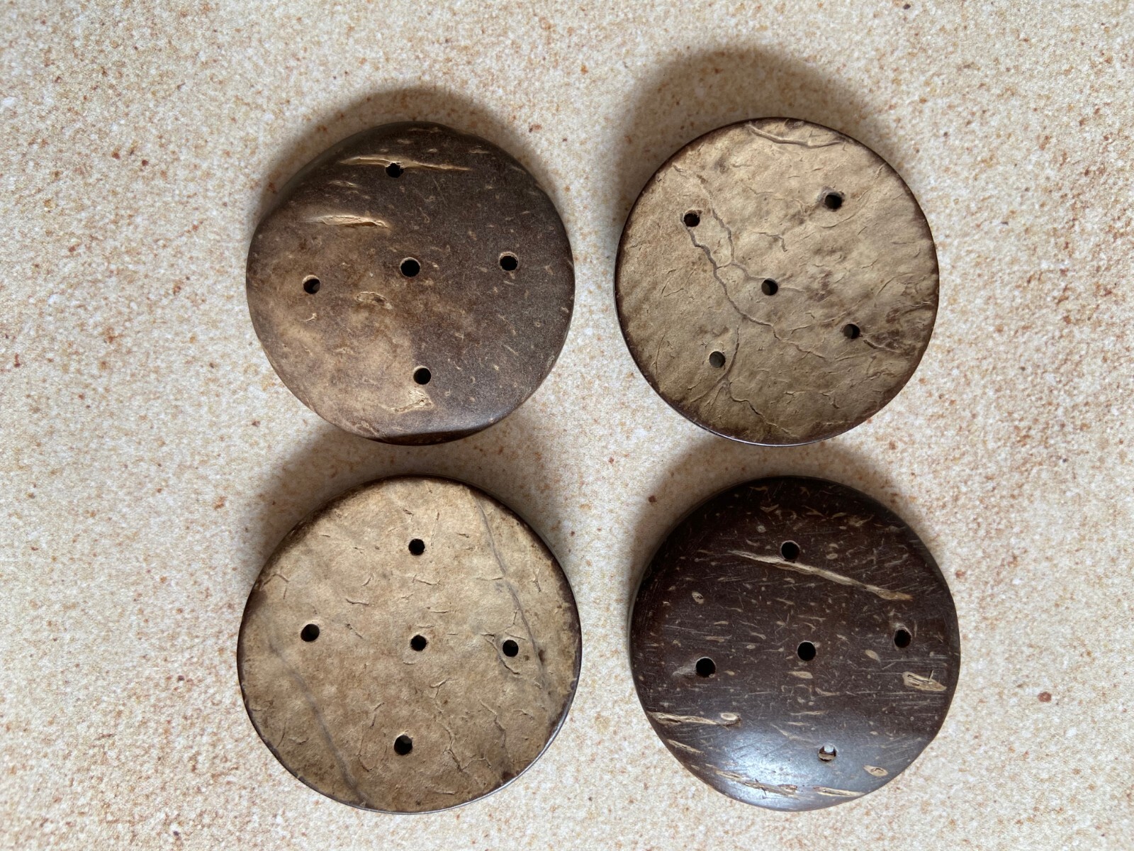 25 Coconut Shell Curved Saucer Button Disc 40mm Link Boho Organic Jewelry Crafts