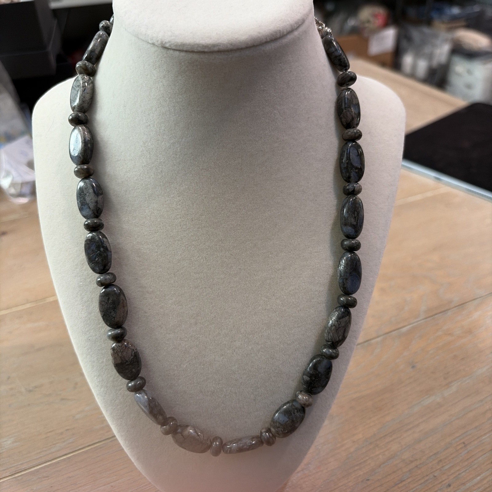 Jay King DTR Labradorite & Sterling Silver 925 Necklace 19”