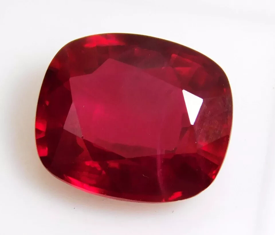 Blood Dark Red Ruby Cushion Certified 10.55 Ct Natural Loose Gemstone Mozambique