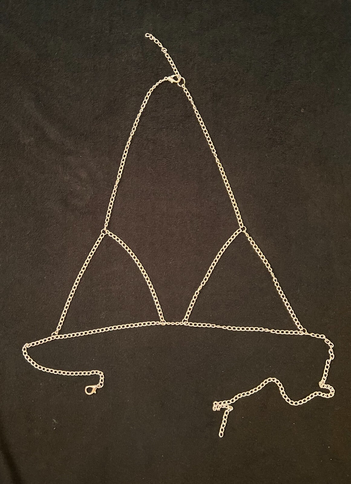 Open Cup Chain Bra, Open Bra, Open Lingerie, Non Piercing Nipple Jewelry