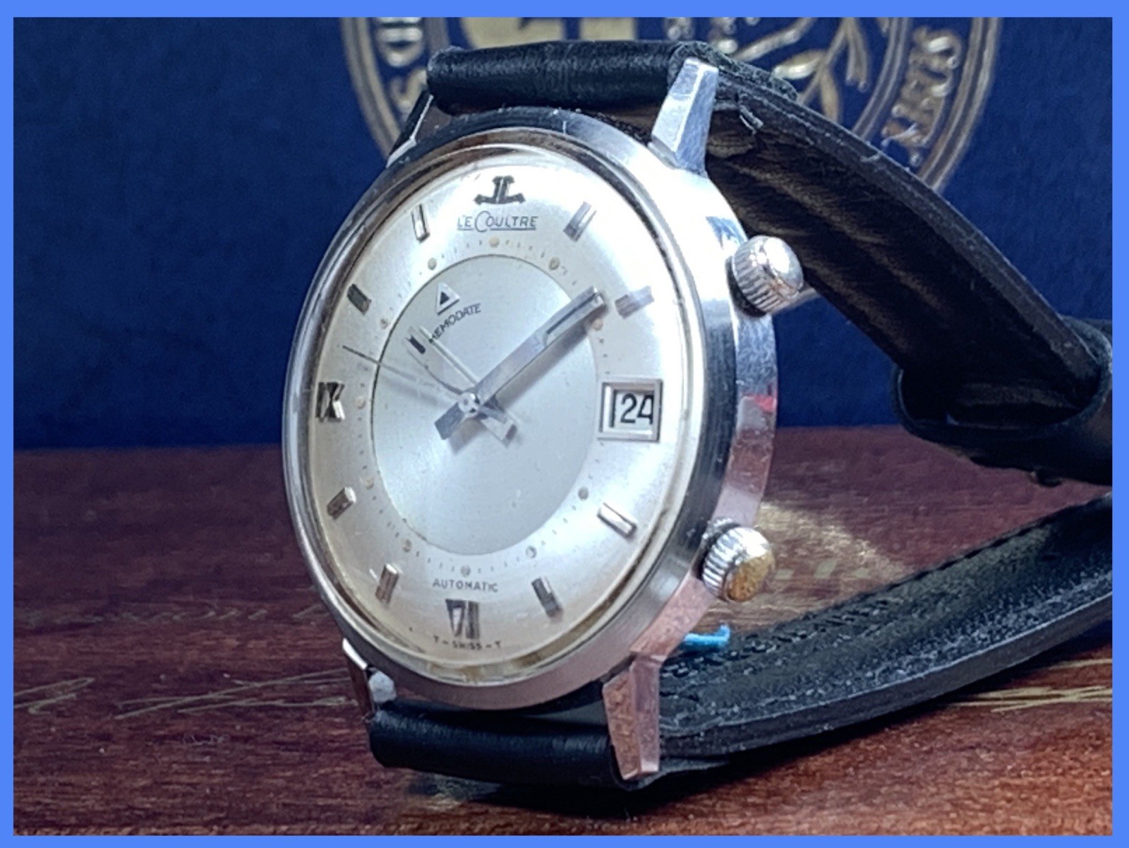 🚩JUMBO JAEGER-LeCOULTRE MEMODATE BUMPER AUTOMATIC MAN’S ALARM WATCH Runs 2FIX