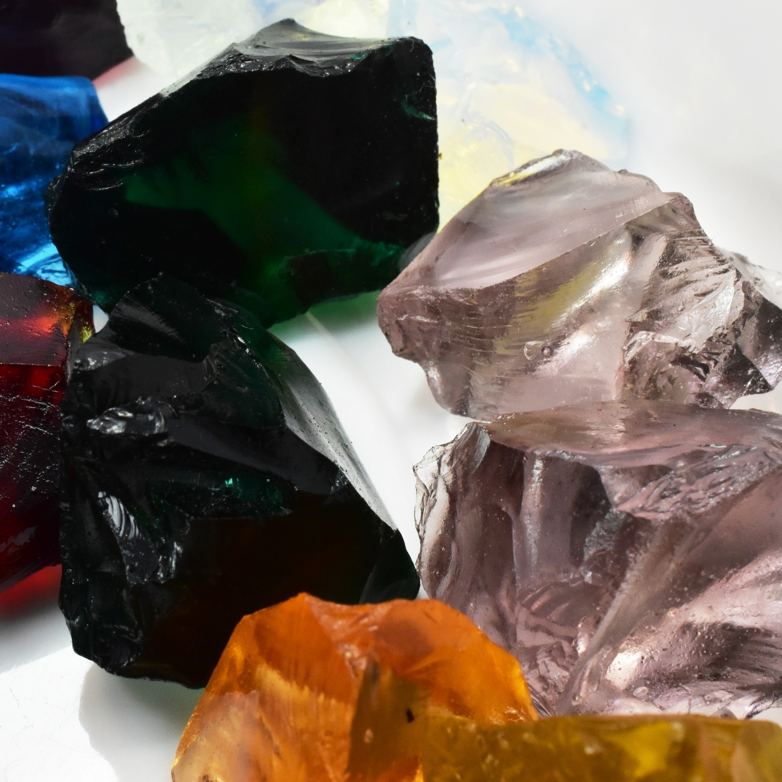 Topaz Mix Color Uncut Rough 300.00 Ct Lab-Created CERTIFIED Loose Gemstone Lot.