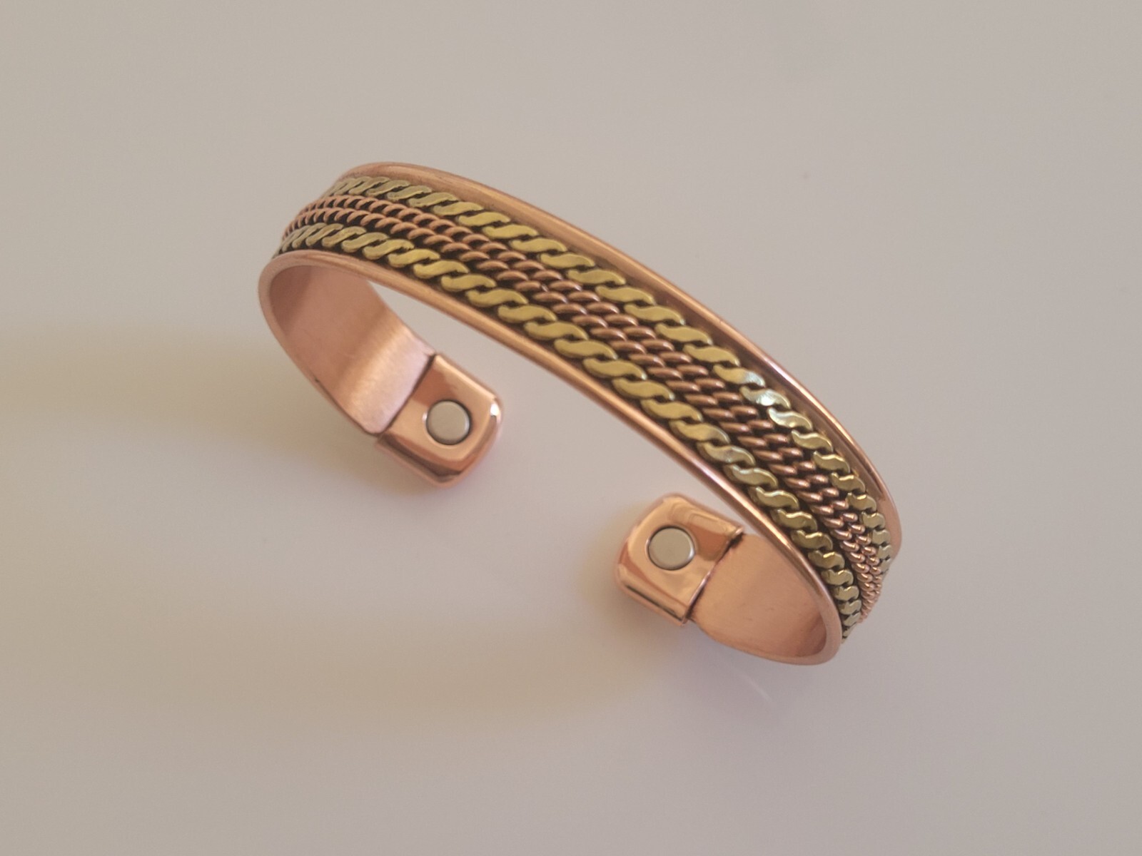 Pure Copper Magnetic Bracelet Copper Arthritis Therapy 12mm Cuff Bangle
