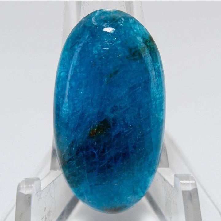 21.10 Ct. AA Blue Apatite Oval Cabochon Loose Gemstone 29x15x4 mm