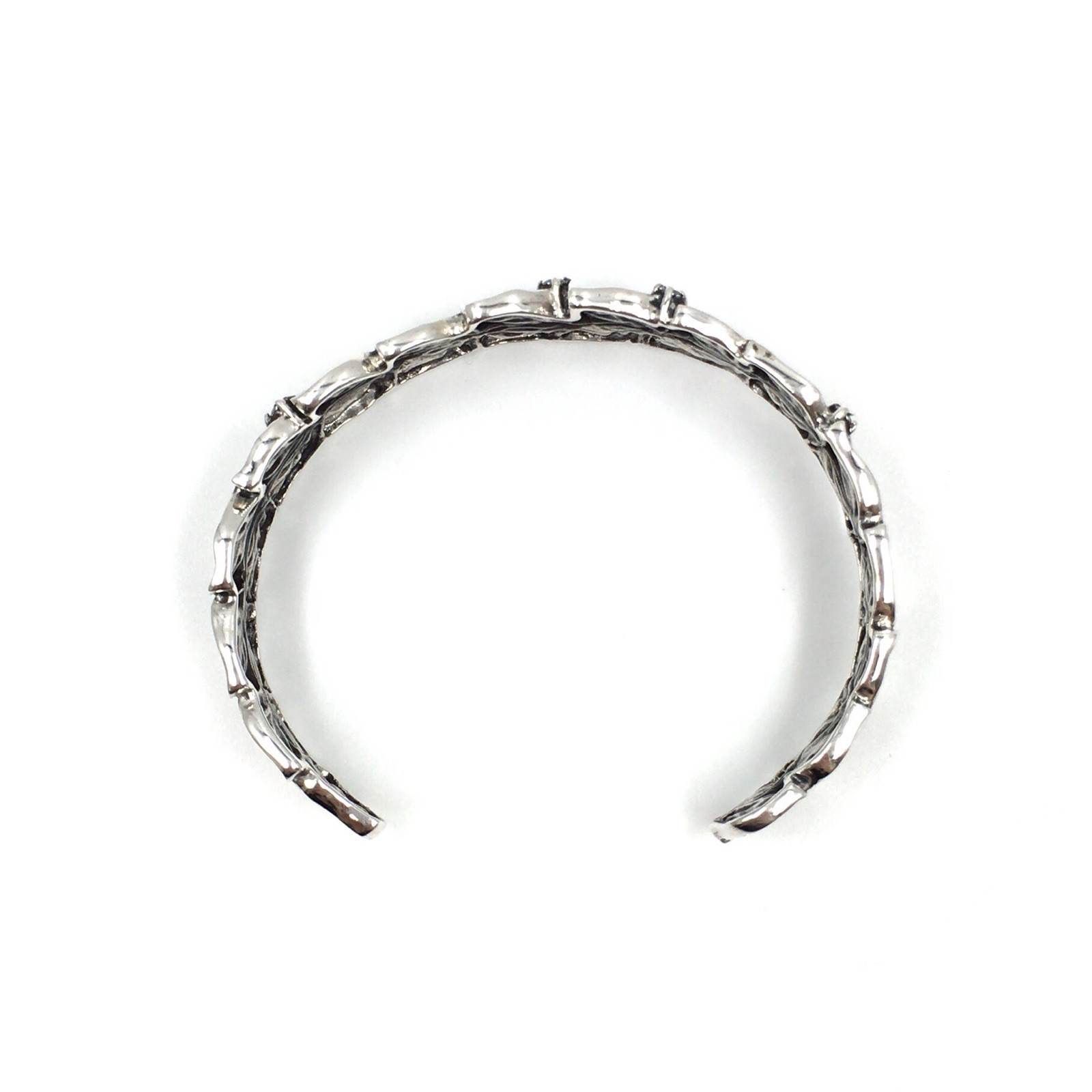 925 Silver Bangle 16mm Sterling Jewellery Bangle Flexible Bracelet Floral 31g