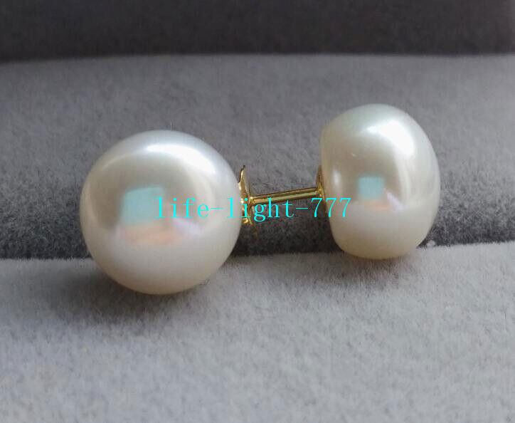 Wholesale AAA Akoya 9-10mm White Pearl Earrings 14k Gold Limited Time Promotion!