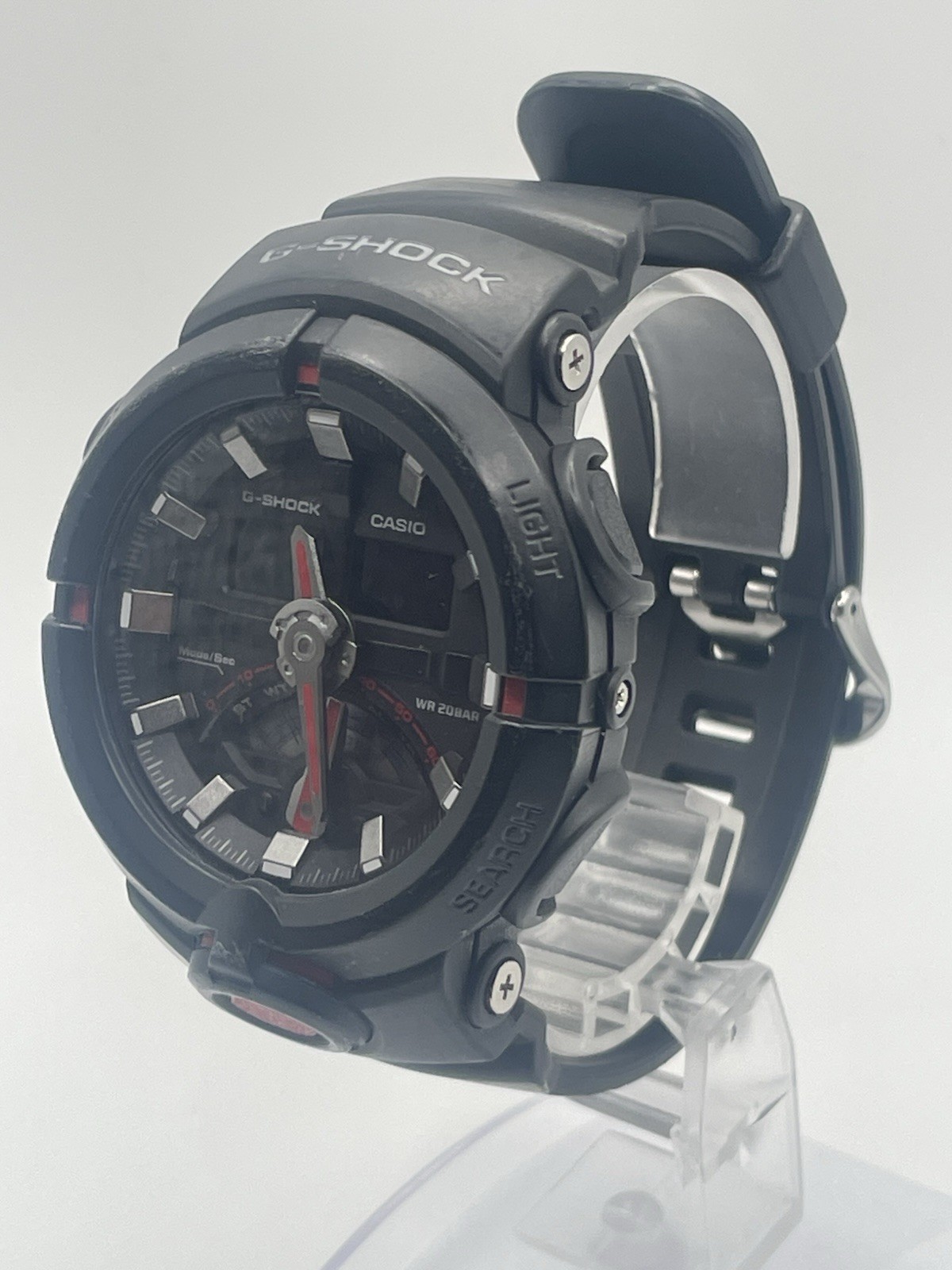 Casio G-Shock GA-500 5478 Black Red New Battery Gasket Greased Serviced Boxed