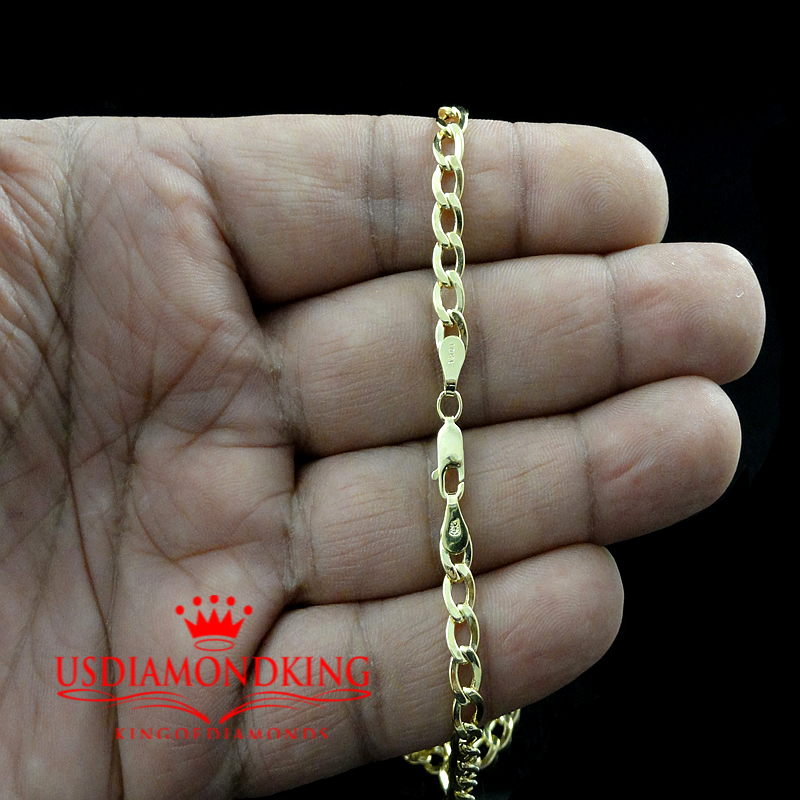 10K AUTHENTIC SOLID YELLOW GOLD CUBAN CURB LINK CHAIN NECKLACE 4.1 MM 16~24 INCH