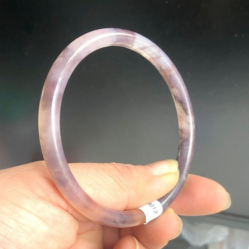 62mm (Grade A) Burma Natural icy lavender Jadeite Jade Bangle + Certified