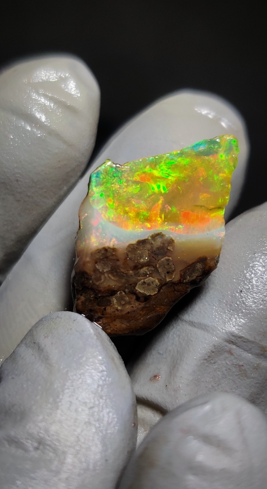 14 Ct ethiopian oil opal rough natural Welo fire Play Of Color Loose Gemstone
