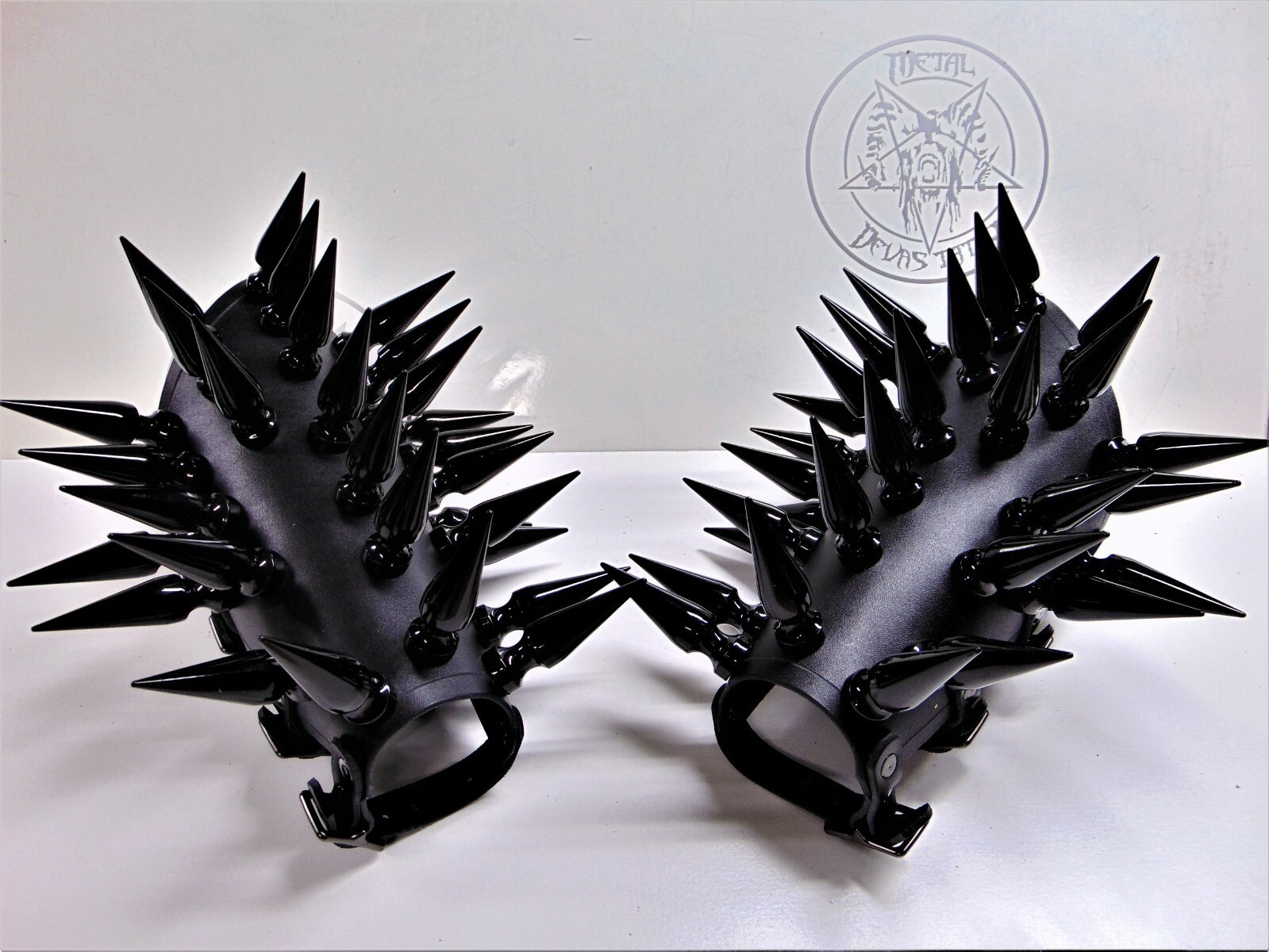 LEATHER GAUNTLETS BLACK SPIKES.BLACK METAL…(MDLG0108)….. DARK FUNERAL’S