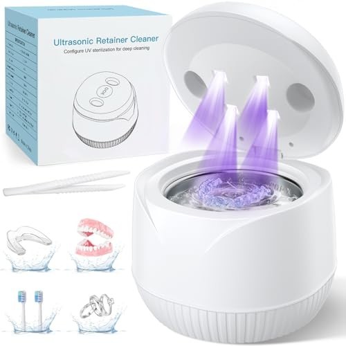 Dental Ultrasonic Cleaner for Retainers, Dentures, Aligners, Jewelry