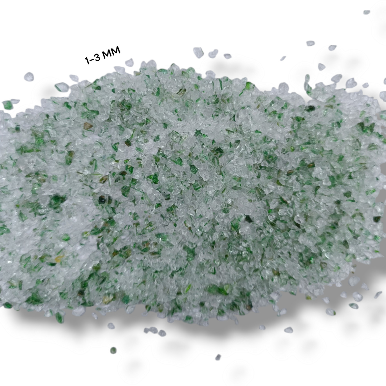 Crushed Ledger Green Rutile Coarse Gemstone Powder Hydro Quartz Crushed Inlay