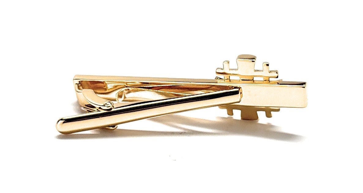 Gold Jerusalem Cross Tie Clip Christian Tie Bar Pastor Gift Religious Jewelry